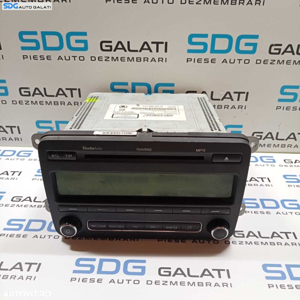 Radio CD Player Radio Swing MP3 Skoda Fabia 2 2007 - 2014 Cod 5J0035161D [X1114] - 1