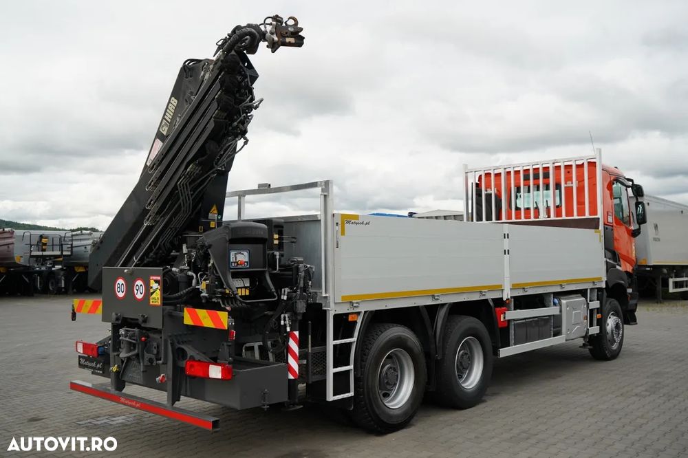 Renault K 380 / 6X4 / LIVRARE 6,2 M / + HIAB 166 ES-4 / CAPACITATE MAXIMĂ DE RIDICARE 6.500 KG / ATINGEREA 12,3 M / ROTATOARE / RADIOCOMANDĂ / IMPORTAT - 10