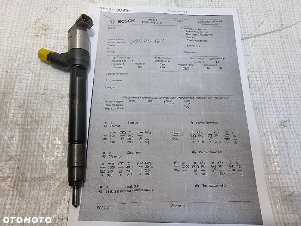 WTRYSK WTRYSKIWACZ OPEL ASTRA K V  1.6 CDTI 55585167 - 1