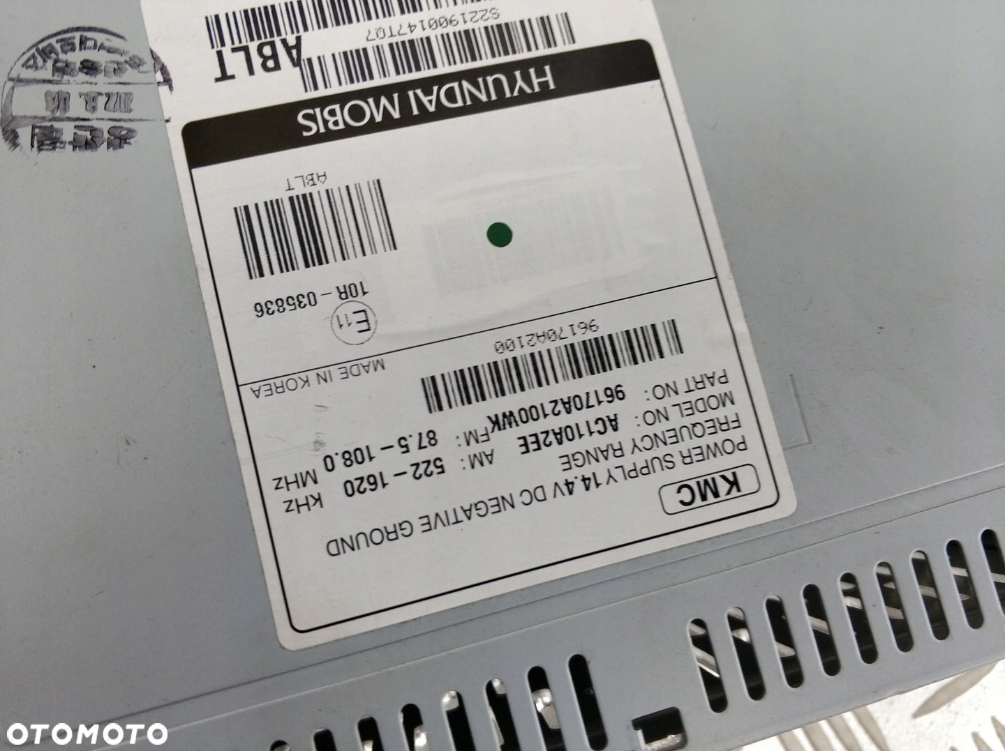 AC110A2EE radio odtwarzacz CD FM KIA CEED II 2 12- - 6