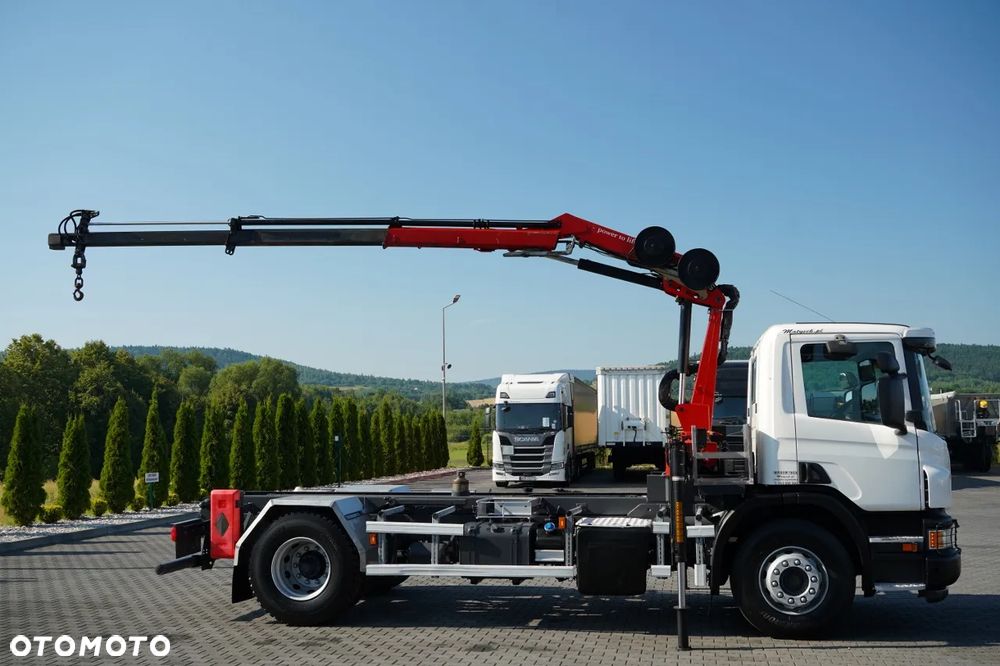Scania P 280 / 4X2 / SIŁOWNIK DO WYWROTU / + HDS HMF 635 / UDŹWIG 1 500 KG / MAX WYSÓW 7 M / STEROWANIE RADIOWE / EURO 6 - 5