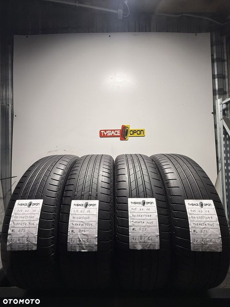 Opony wielosezonowe Bridgestone 205/60 R16 komplet używane #L623 - 1