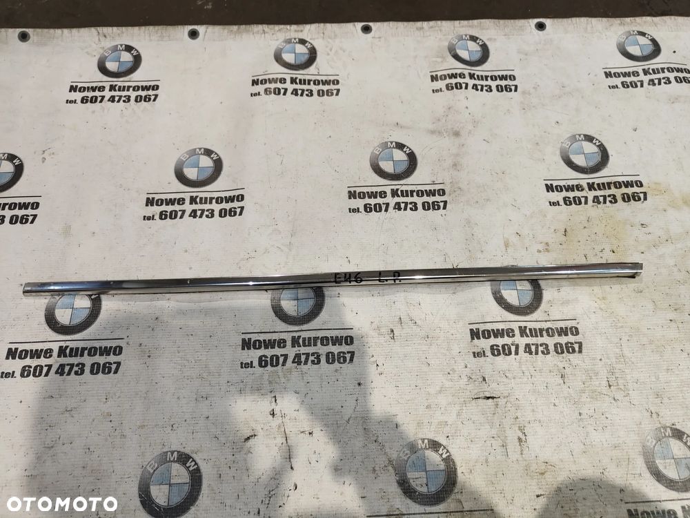 BMW E46 sedan kombi listwa zgarniająca lewa przednia chrom - 1