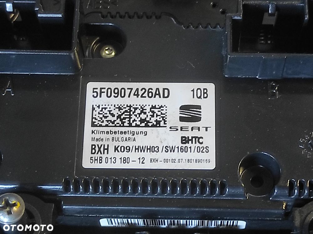 PANEL KLIMATYZACJI CLIMATRONIC AWARYJNY SEAT LEON 3 5F0907426AD WYSYŁKA !!!! - 5