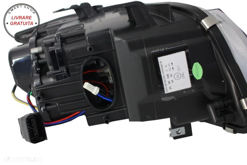 Faruri Xenon Angel Eye 3D U-TYPE BMW Seria 3 E90 E91 (03.2005-08.2008) Crom HID- livrare gratuita - 9