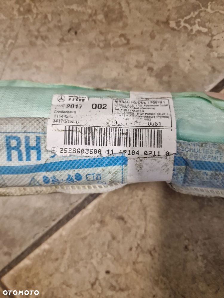 kurtyna airbag mercedes glc prawa 2538603600 - 2