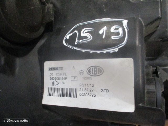 Farol 260608494R DACIA LOGAN 2 MCV FASE 1 2013 1.2I 75CV 5P BRANCA ESQ H4 ORIGINAL - 3