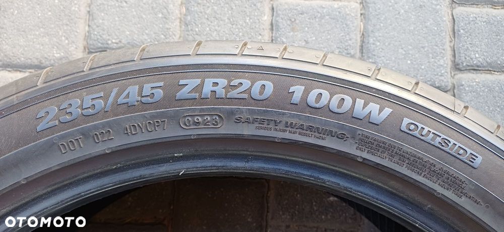 235/45R20 100W KUMHO , komplet opon letnich. - 7