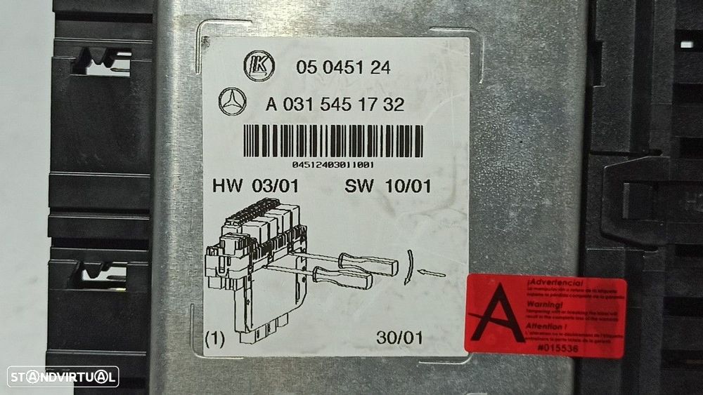 CAIXA DE RELÉS/ FUSÍVEIS MERCEDES CLASE S (W220) BERLINA 320 CDI (220.026) - 3