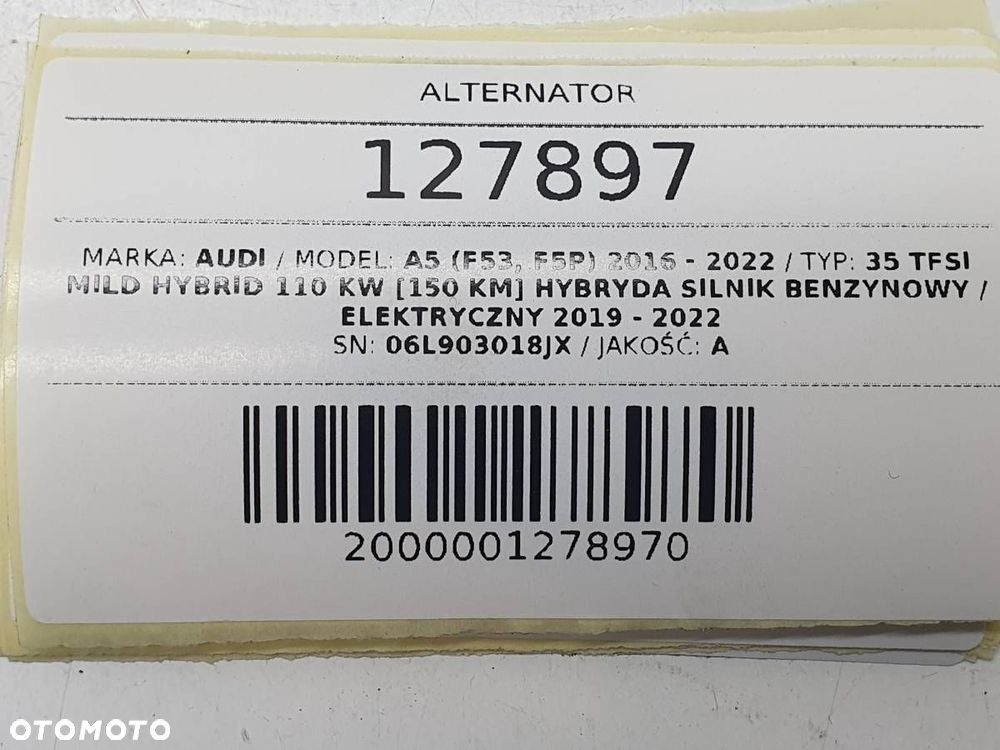 ALTERNATOR 210A AUDI A5 F5 8W 2.0 TFSI 06L903018JX - 7