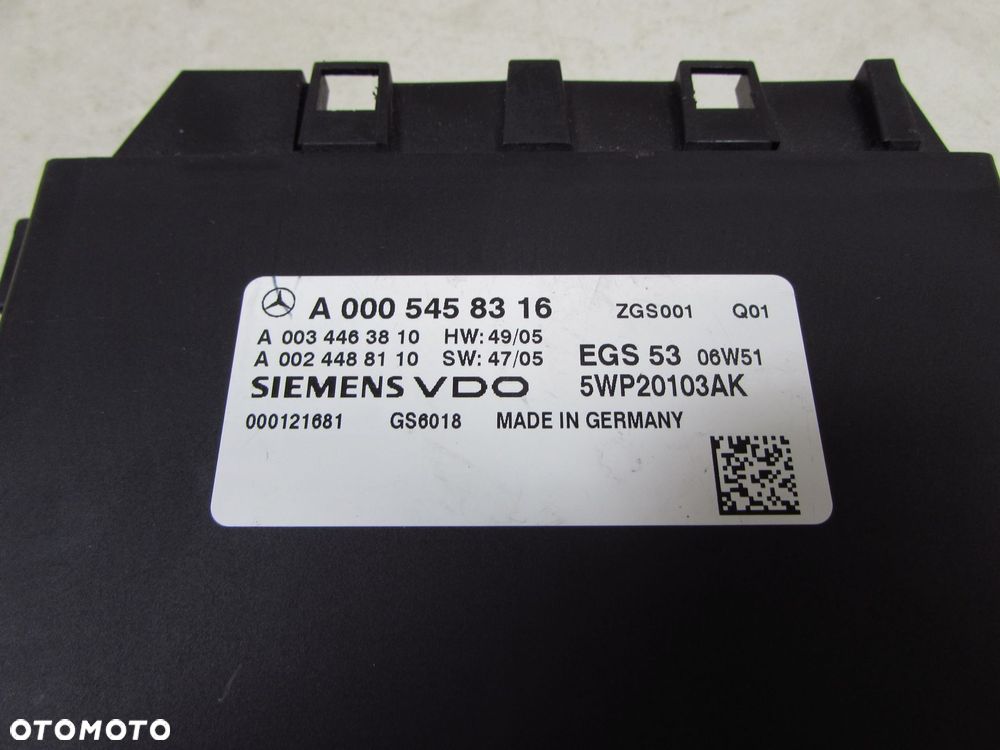 MB MERCEDES SPRINTER W906 06-18 MODUL STEROWNIK SKRZYNI 0005458316 - 7