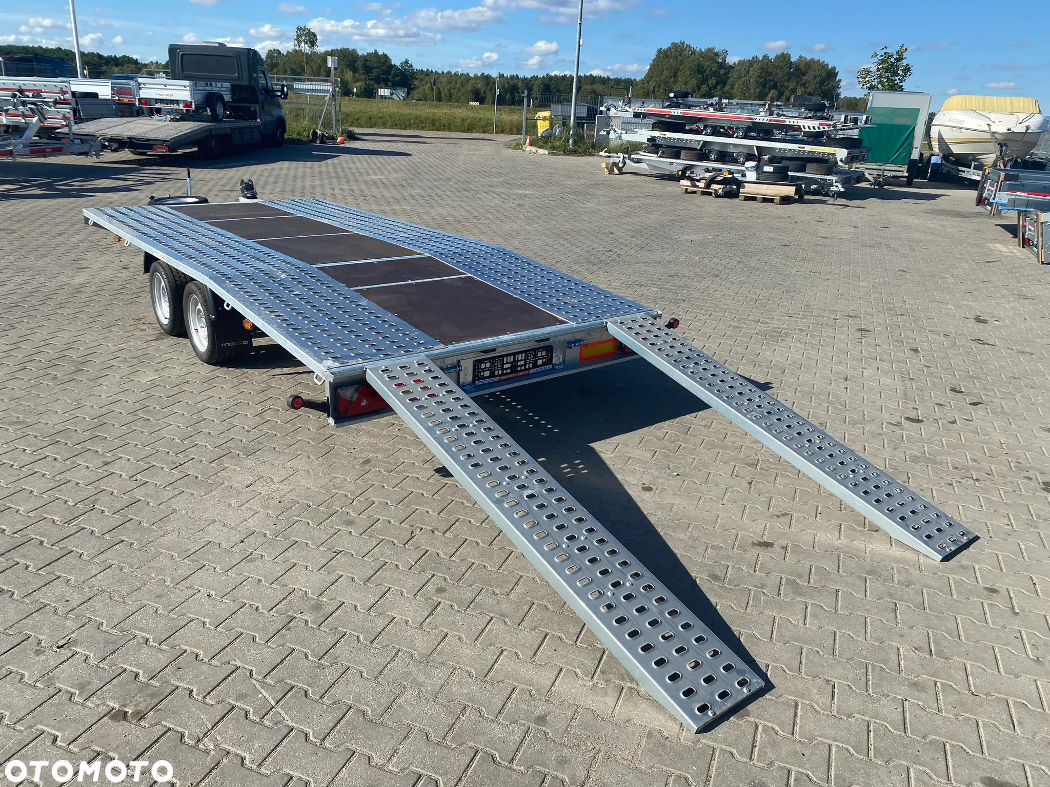 Niewiadów DOSTAWA! Laweta JUPITER wym. 450x210 Podłoga ze sklejki, najazdy, wciągarka, koło zapasowe! DMC 2700 kg Idealna do przewozu samochodów! - 11