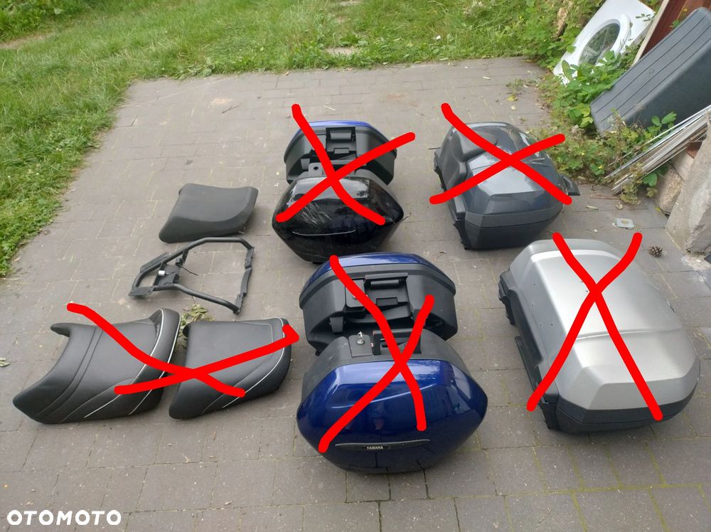 Yamaha FJR  1300 tempomat lusterka tdm mt tracer kufry siedzenie oryginał siodło bagażnik rączki szyba kufer lusterko zaślepki szyby osłona zaślepki szyby  po 2006 r uchwyt podwyższenie lusterek zadupek zamki kufra zaślepki - 1