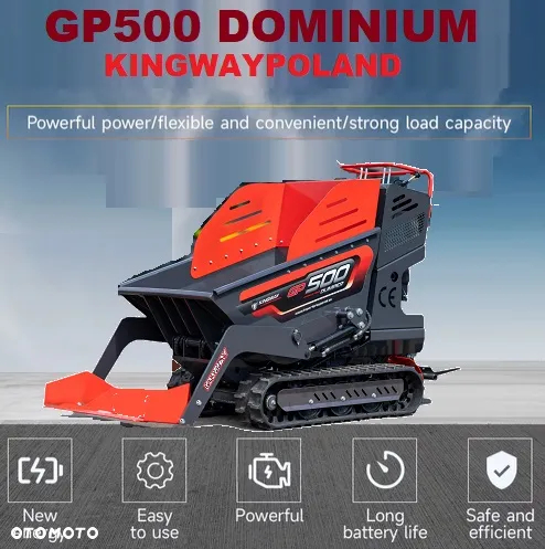 Kingway GP500 Dumper Wozidło taczka Miniwywrotka 500kg na GĄSIENICACH - 7