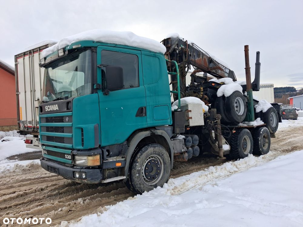 Scania 144G 530 V8 Zestaw do Drewna/Drzewa/Lasu Dłużyca Jonsered HDS Dźwig żuraw Crane Kran Doll Manuel Gearbox Full Steel - 1