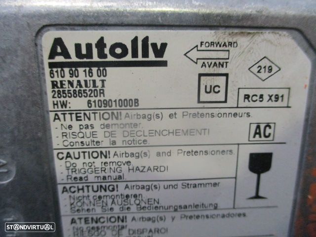 Modulo Airbag 285586520R RENAULT LAGUNA 3 2009 1.5DCI 110CV 5P PRETO - 3