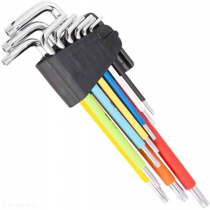 KLUCZE IMBUSOWE TORX DŁUGIE T10-T50 9szt TORXY - 1