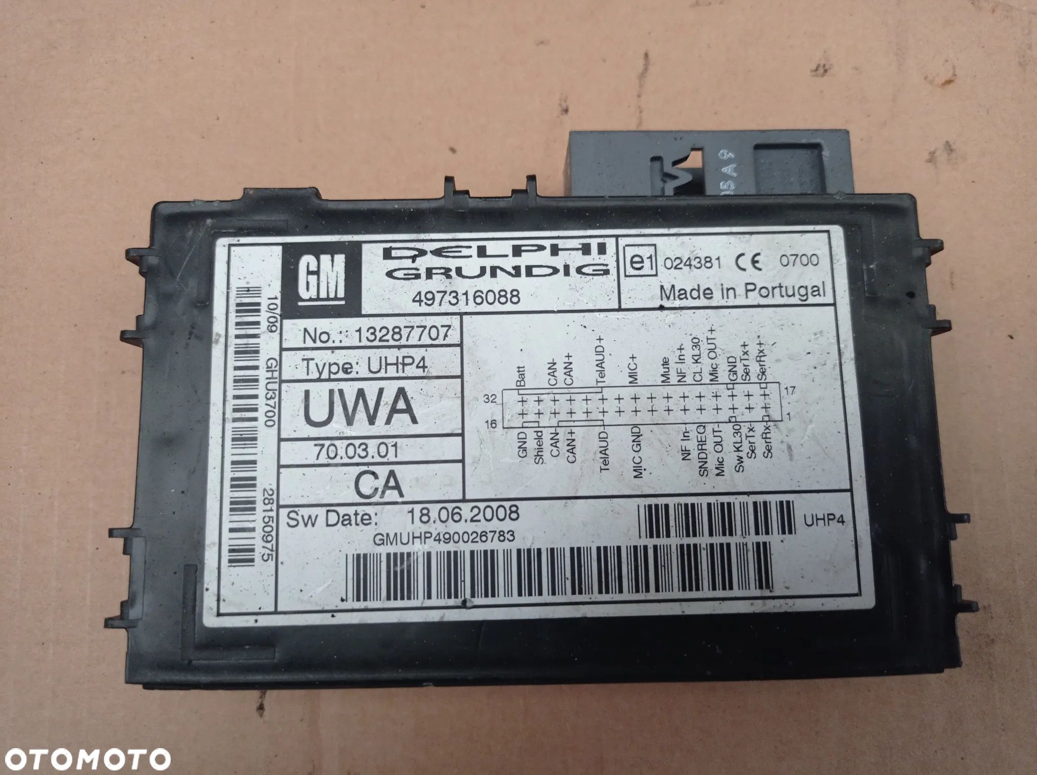 OPEL ASTRA H III MODUŁ BLUETOOTH 13287707 - 1