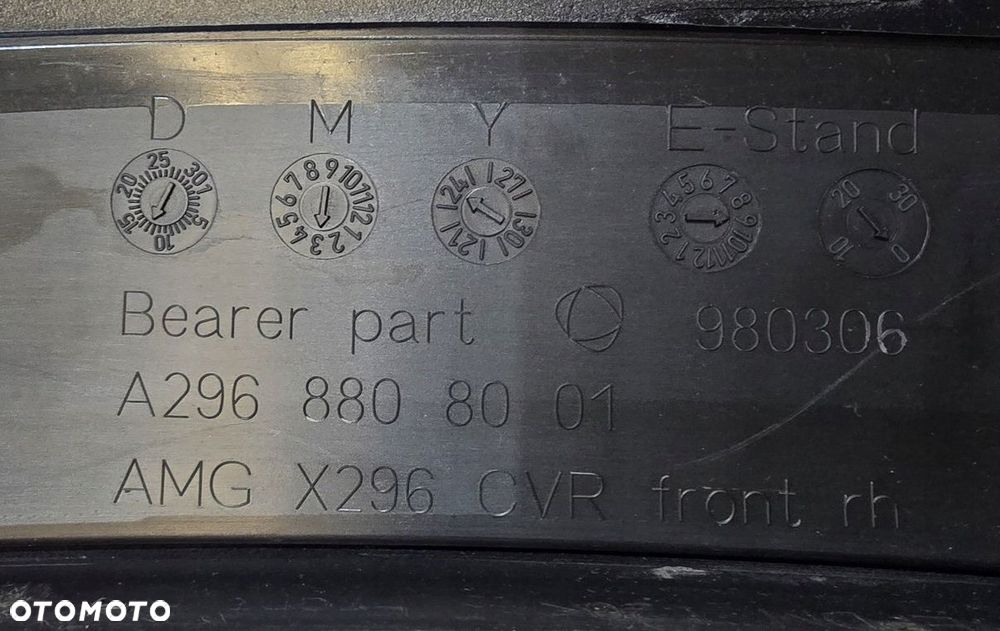 listwa błotnika przód prawa mercedes eqs x296 w296 amg suv a2968807701 - 6