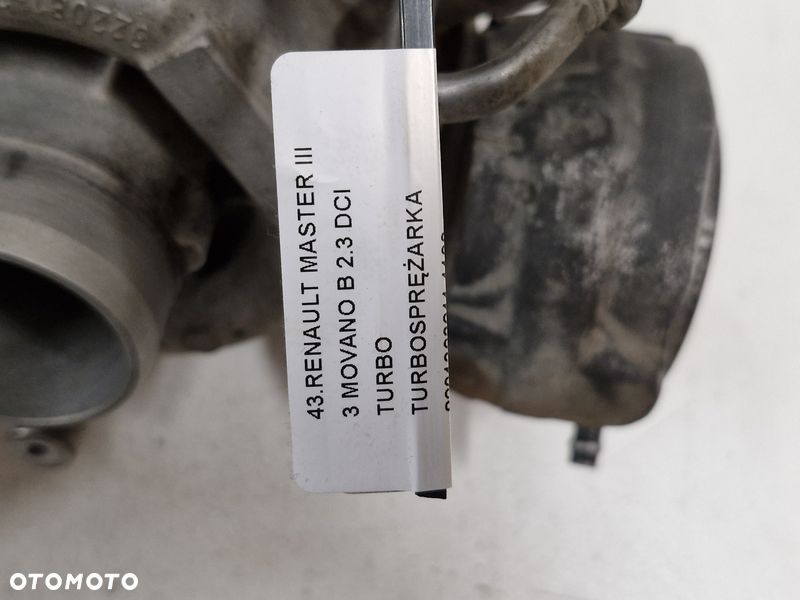 RENAULT MASTER III 3 MOVANO B 2.3 DCI TURBO TURBOSPRĘŻARKA 8201393211 - 9
