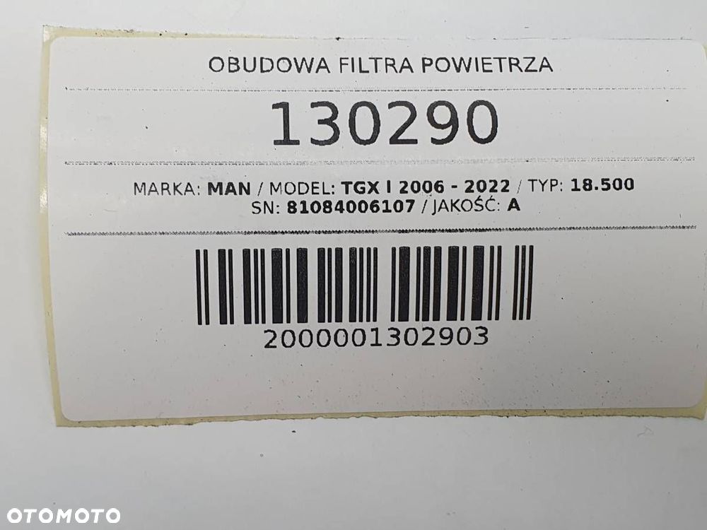 OBUDOWA FILTRA POWIETRZA MAN TGX I TGS 81084006107 - 7