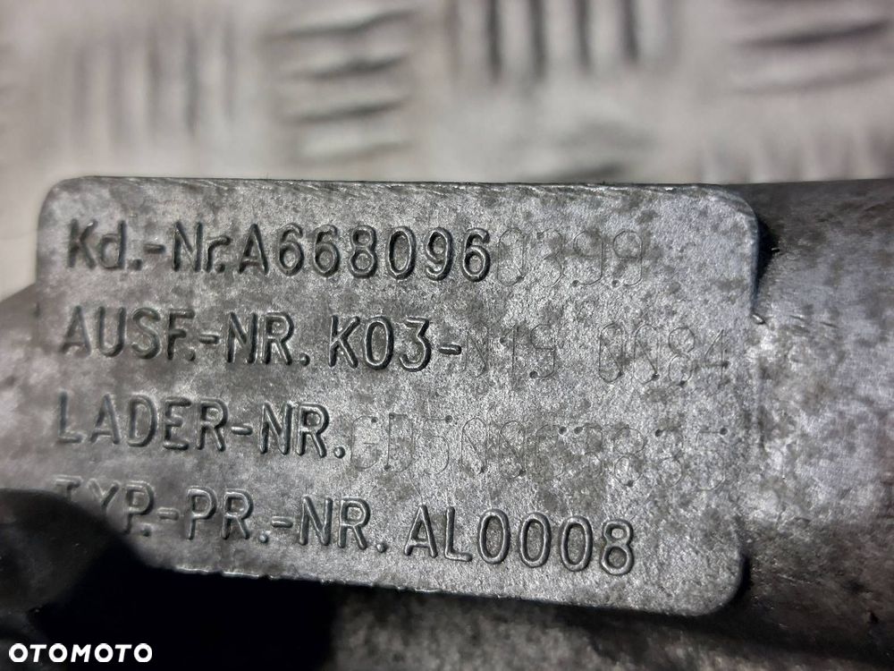 TURBOSPRĘŻARKA TURBINA MERCEDES VANEO W414 1.7 CDI A6680960399 - 8