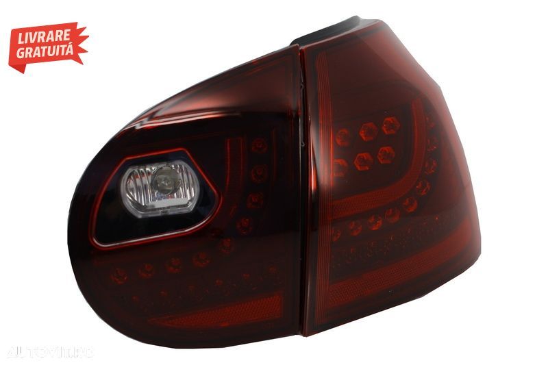 Stopuri LED VW Golf V 5 (2004-2009) Rosu Inchis- livrare gratuita - 4