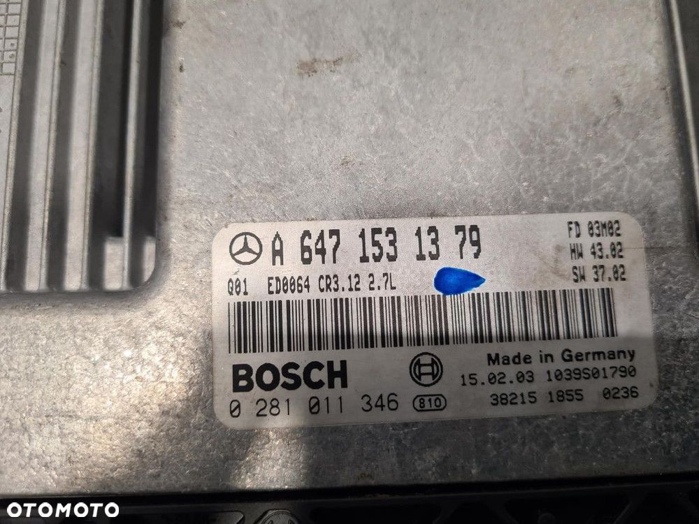 MERCEDES-BENZ W211 2.7 CDI STEROWNIK SILNIKA A6471531379 - 2