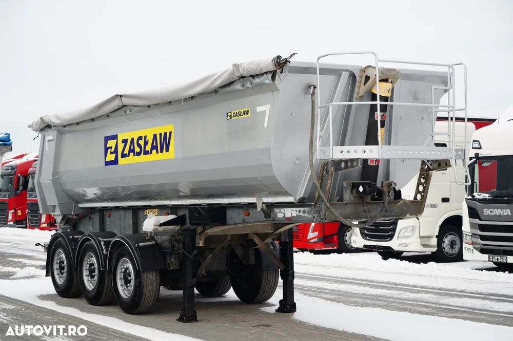 Zaslaw WYWROTKA  25 m3 / STALOWA / RYNNA / OŚ PODNOSZONA - 1