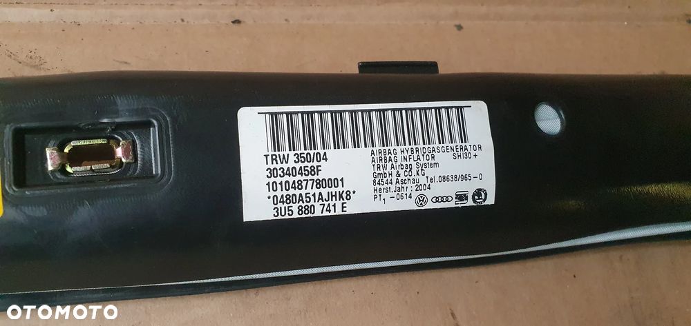 Kurtyna Airbag poduszka lewa Skoda Superb I 3U5880741E - 5