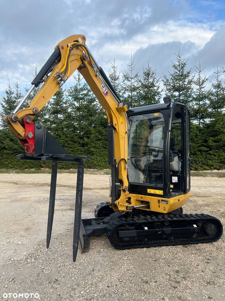 Caterpillar MINIKOPARKA CAT 302,7 gąsienicowa 2x łyżka Grabie WIERTNICA widły 303,5 Catepillar 305 koparka 3 5 tony sprowadzona 1 właściciel po serwisie BOBCAT SANNY YANMAR JCB KUBOTA mini koparka - 9