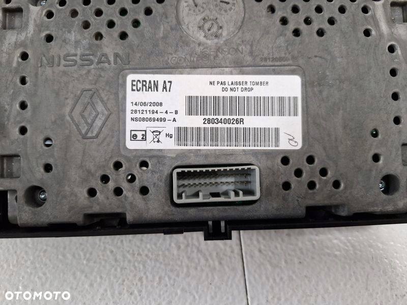 RENAULT LAGUNA 3 III WYŚWIETLACZ EKRAN MONITOR 280340026R - 8