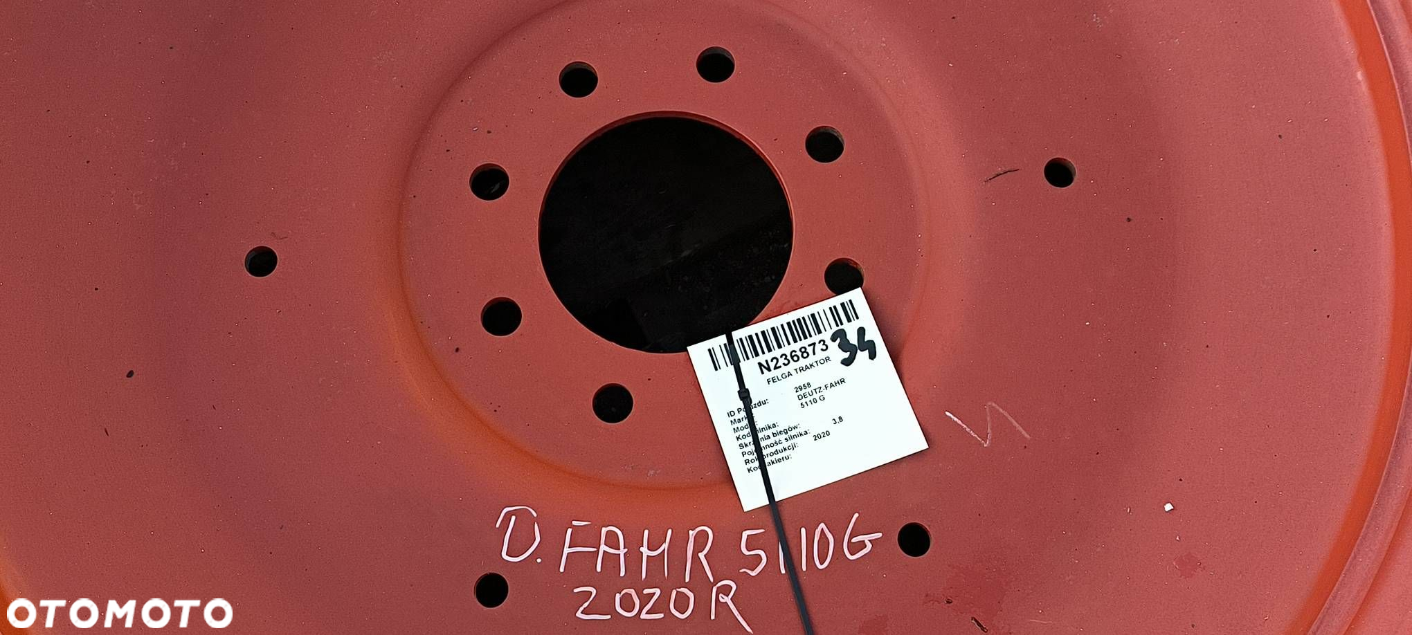 FELGA TRAKTOR DEUTZ-FAHR 5110 G R34 - 2
