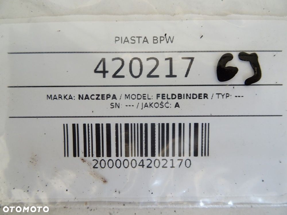 PIASTA BPW  NACZEPA FELDBINDER - 5