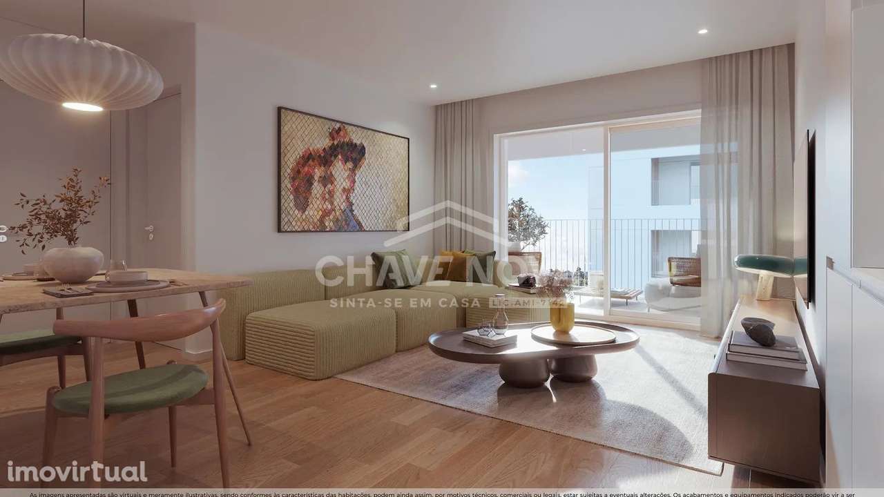 Apartamento T1 com Varanda e Lugar de Estacionamento em Arcozelo - Grande imagem: 2/10