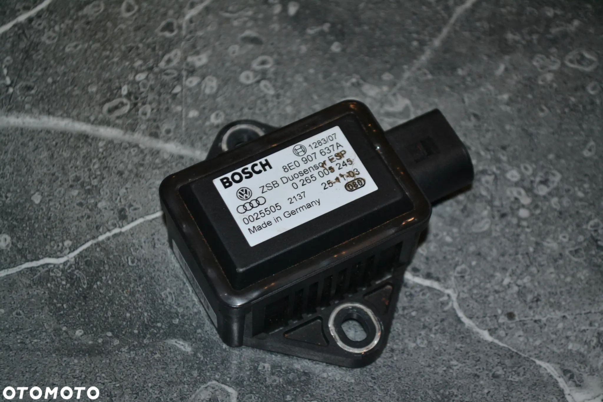 VW PASSAT B5 FL AUDI A4 B7 A6 C5 C6 CZUJNIK SENSOR ESP 8E0907637A 0265005245 - 1