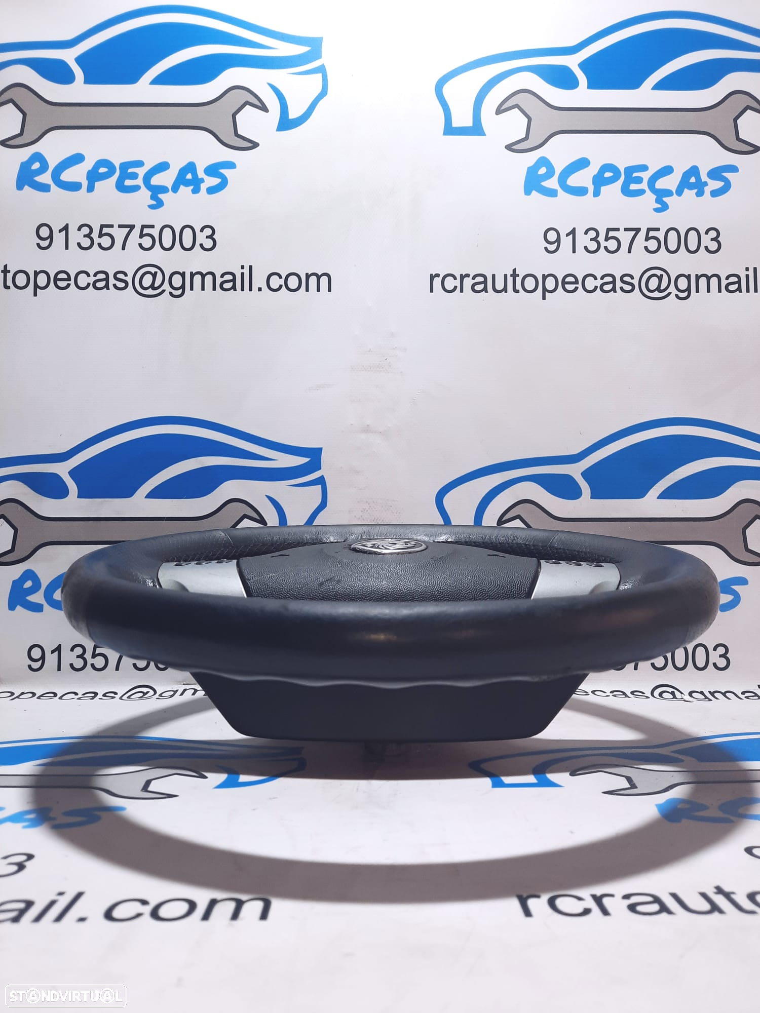 VOLANTE GUIADOR COMPLETO OPEL 13175440 9186750 OPEL VECTRA C Z02 PELE PERFURADA COMANDOS MULTIFUNÇÕES AIRBAG - 4