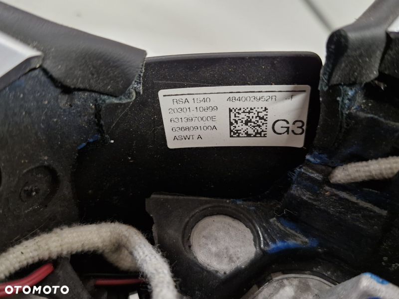 RENAULT KADJAR MEGANE SCENIC 4 IV KIEROWNICA SKÓRA MULTIFUNKCJA 484005825R - 6