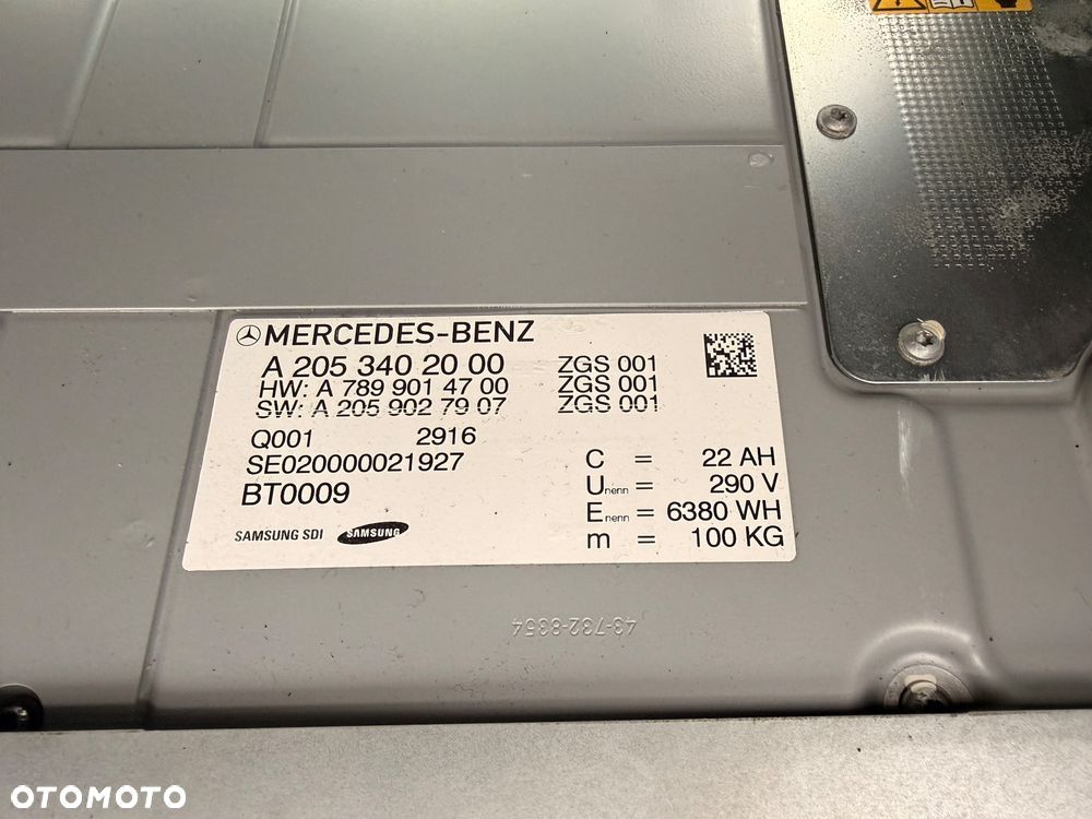 Bateria Mercedes W205 A2053402000 - 2