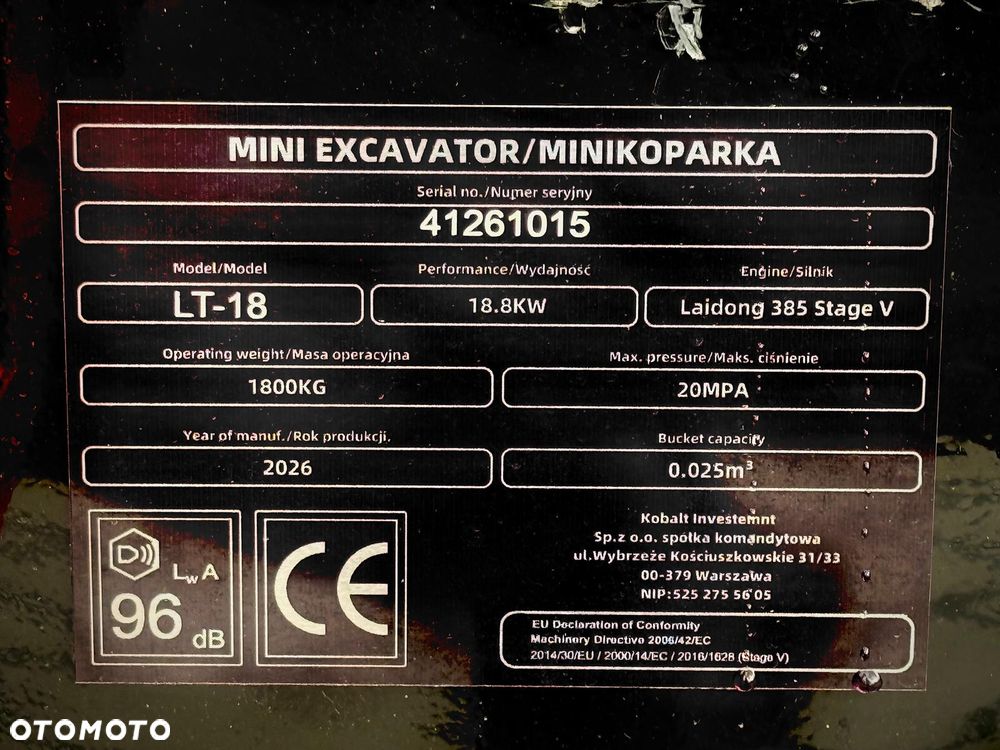 Inny Laite LT-18 Bez Kabiny 3CYLINDRY |NOWA| 3 ŁYŻKI GRATIS !! - 27