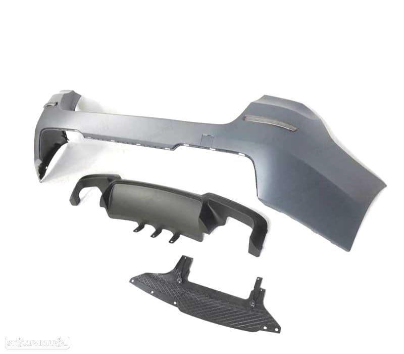 PARA-CHOQUES TRASEIRO BMW F11 10-17 LOOK M5 DUPLA SAIDA - 2