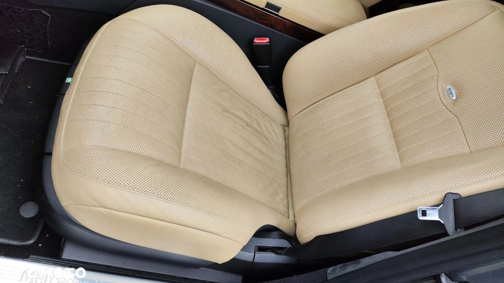 FOTELE KANAPA PODŁOKIETNIK BOCZKI TAPICERKA SKÓRA BEŻOWA DESIGNO FULL OPCJA GRZANA WENTYLOWANA MASAŻE MONITORY MERCEDES S-KLASA W221 LONG - 3