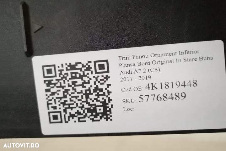 Trim Panou Ornament Inferior Plansa Bord Original In Stare Buna Audi - 7