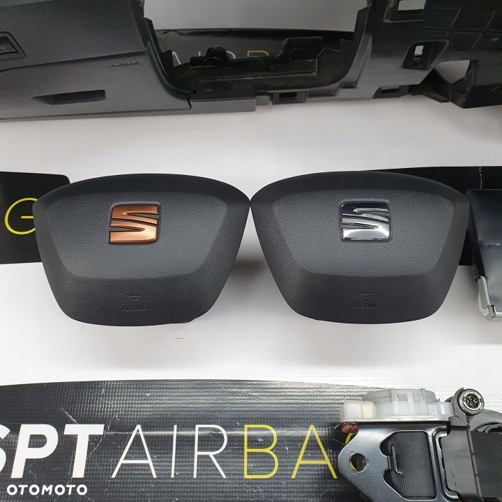 SEAT LEON 3 III 5F LIFT KOKPIT DESKA KONSOLA PULPIT PODUSZKA AIRBAG AIR BAG PASY KIT SET - 6