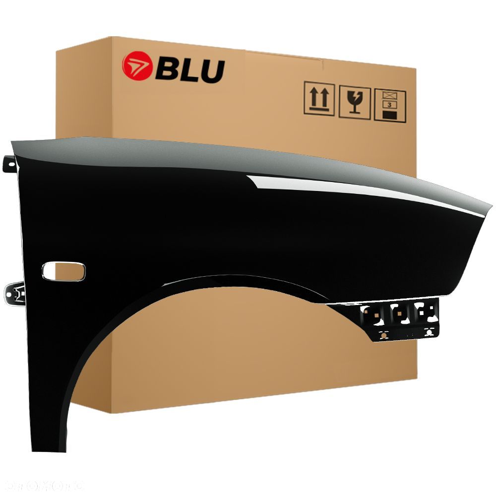 BLU Błotnik Seat Ibiza 3 III Cordoba 2 II 6L LC9Z prawy przód czarny 02-08 ocynk BlackMagic - 1