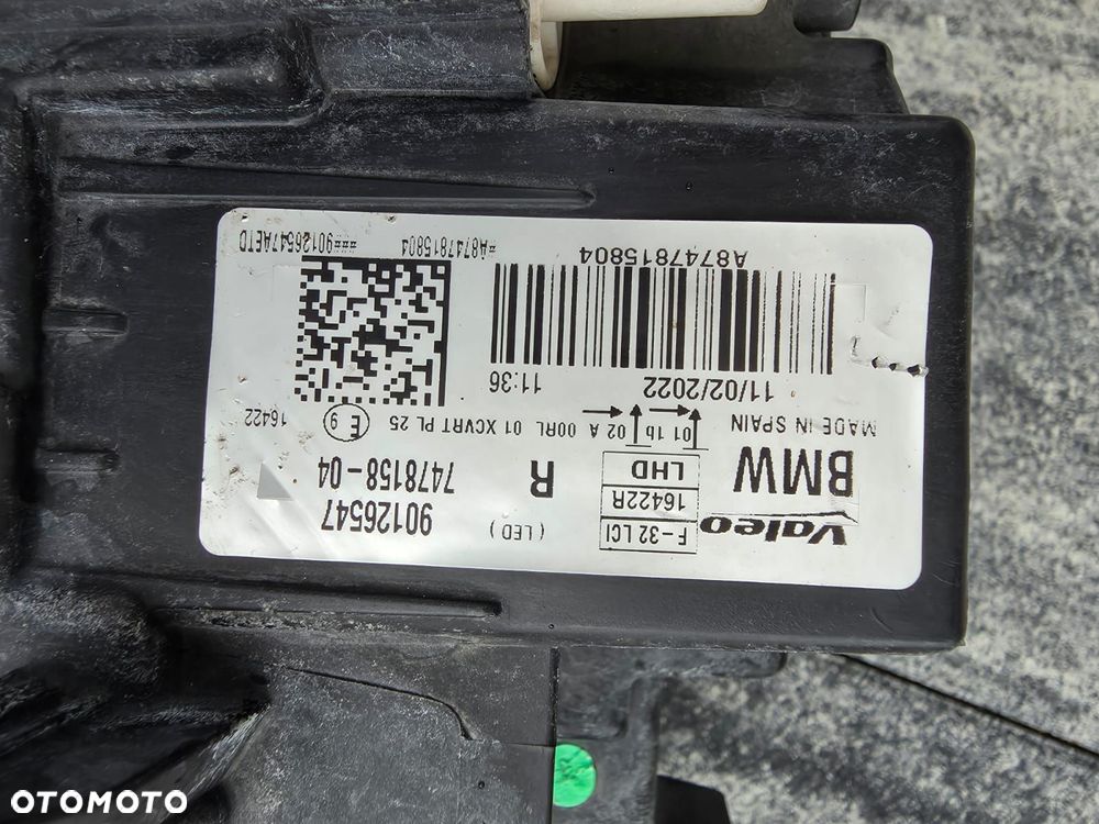 bmw f32 f36 f80 f82 lampa prawa przód full led adaptive 7478158-04 - 11