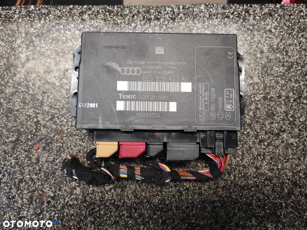 MODUŁ KOMFORTU STEROWNIK 8E0959433AD AUDI A4 B6 B7 POSIADAM RÓWNIEŻ WIĄZKĘ WYSYŁKA !!!! - 1