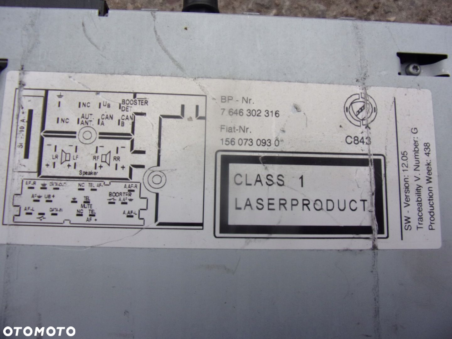 ALFA ROMEO 159 RADIO FABRYCZNE 7646302316 - 3