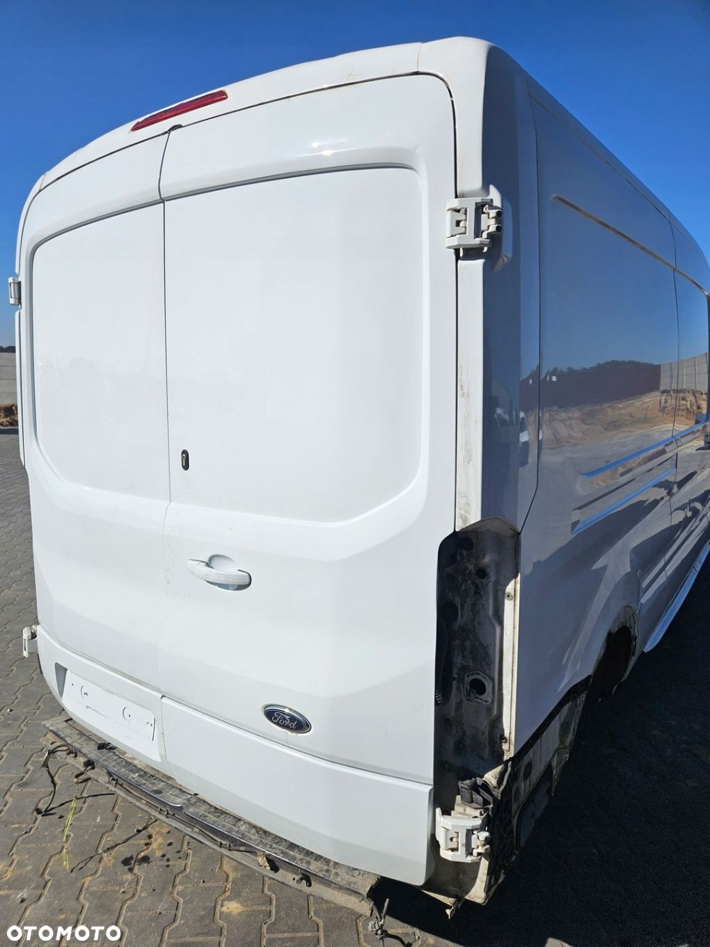 Drzwi Tył Tylne Prawe Kompletne Ford Transit MK8 2014- FROZEN WHITE - 2