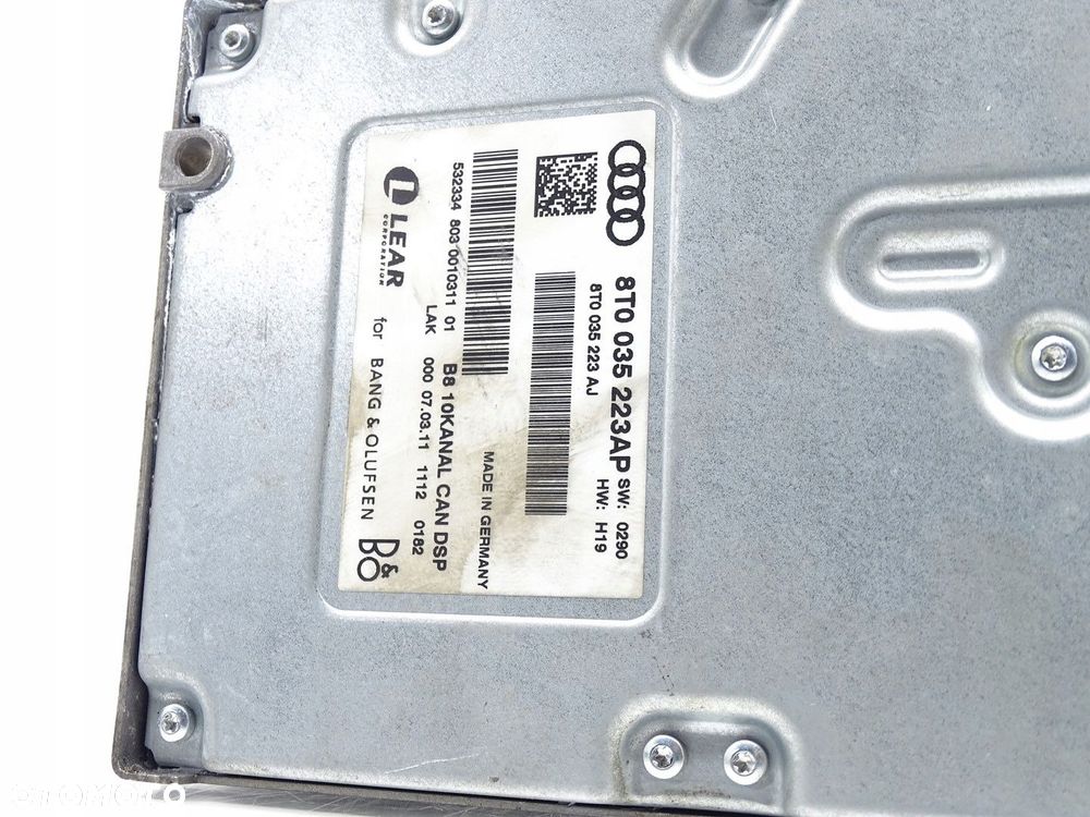 WZMACNIACZ BANGOLUFSEN AUDIO MUZYKI RADIA AUDI A5 8T A4 B8 8T0035223AP - 3